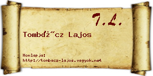Tombácz Lajos névjegykártya